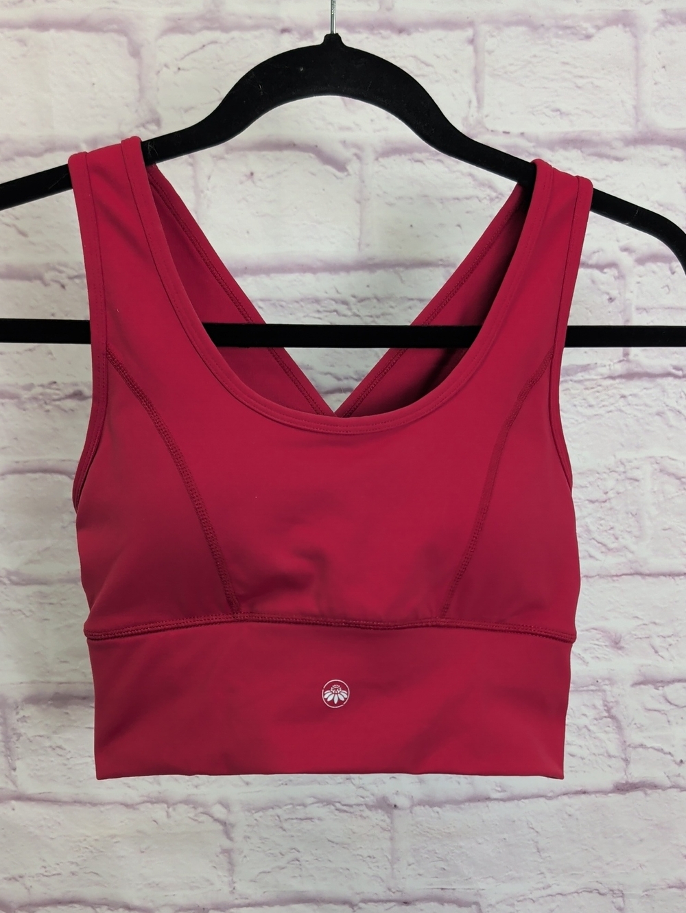 Senita Athletics Wine Red Sports Bra - Size Medium